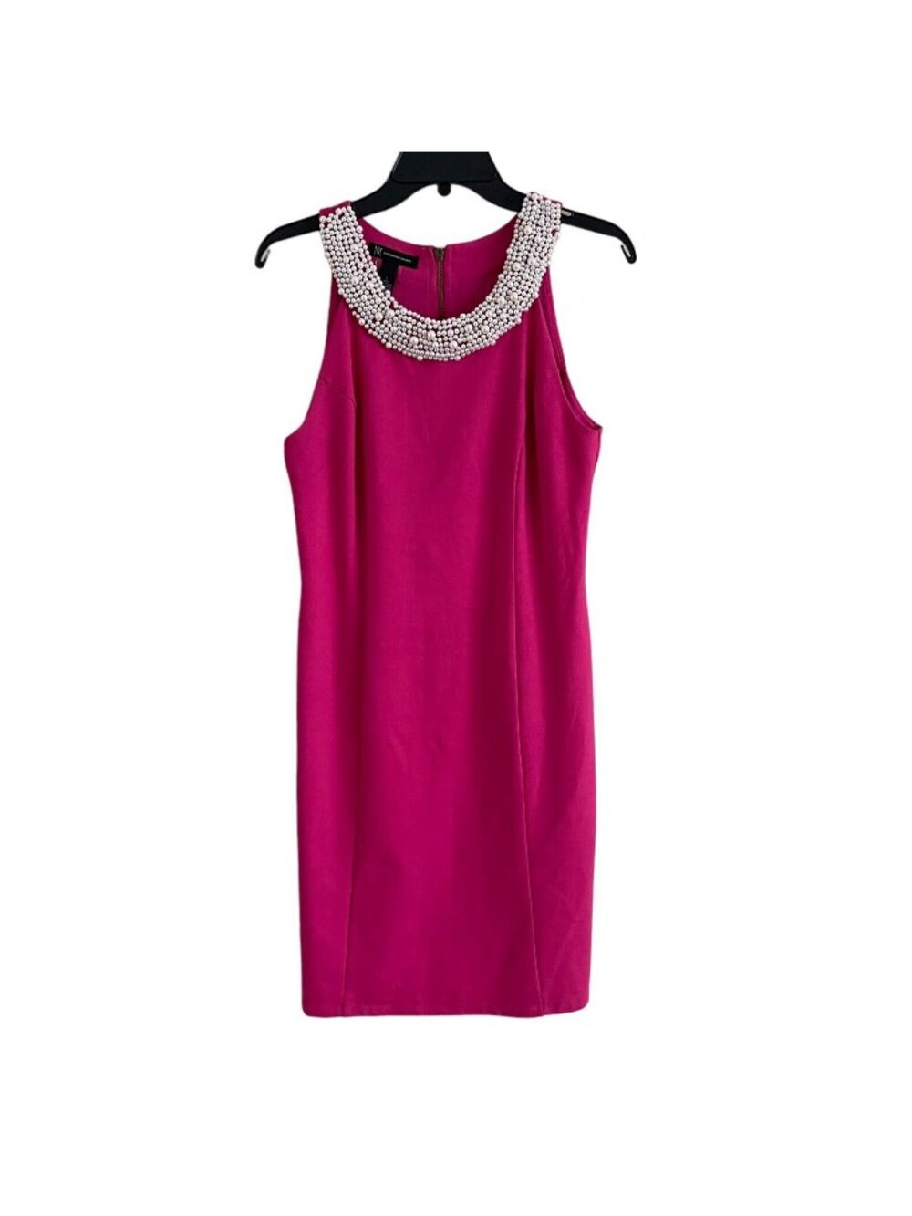 INC International Concepts Women Sleeveless Fuchsia Sheath Casual Dress Size L